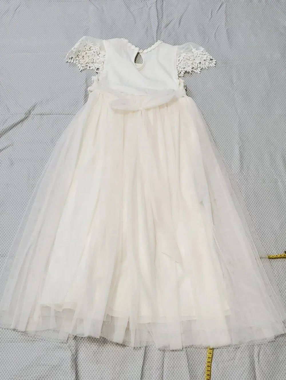 THINK PINK Ivory Lace Tulle Dress - Elegant Party Dress
